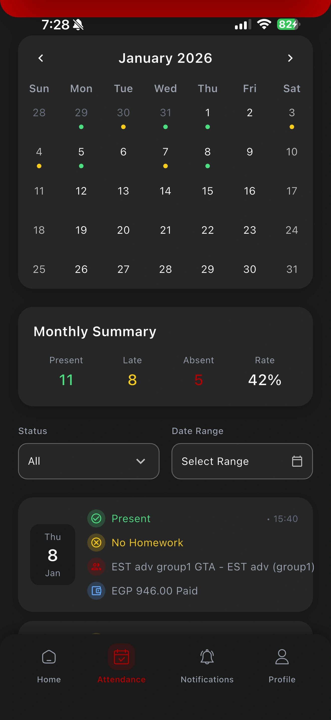 Attendance