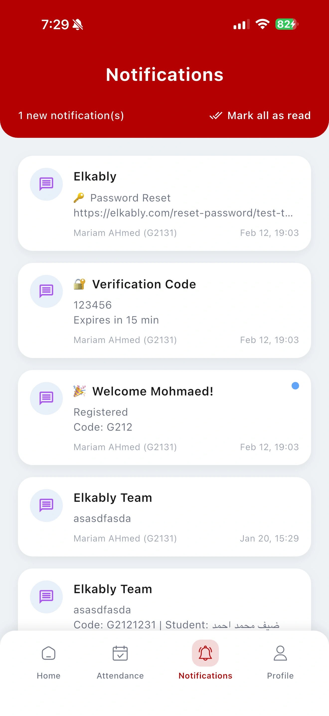 Parent Notifications